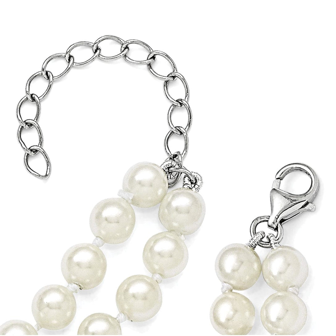 Majestik Shell Pearls Necklaces Majestik White Pearl Necklace