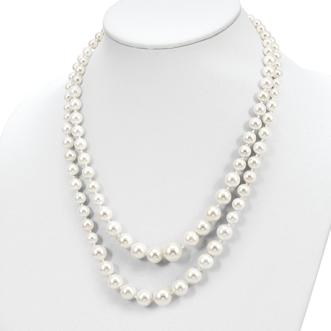 Majestik Shell Pearls Necklaces Majestik White Pearl Necklace