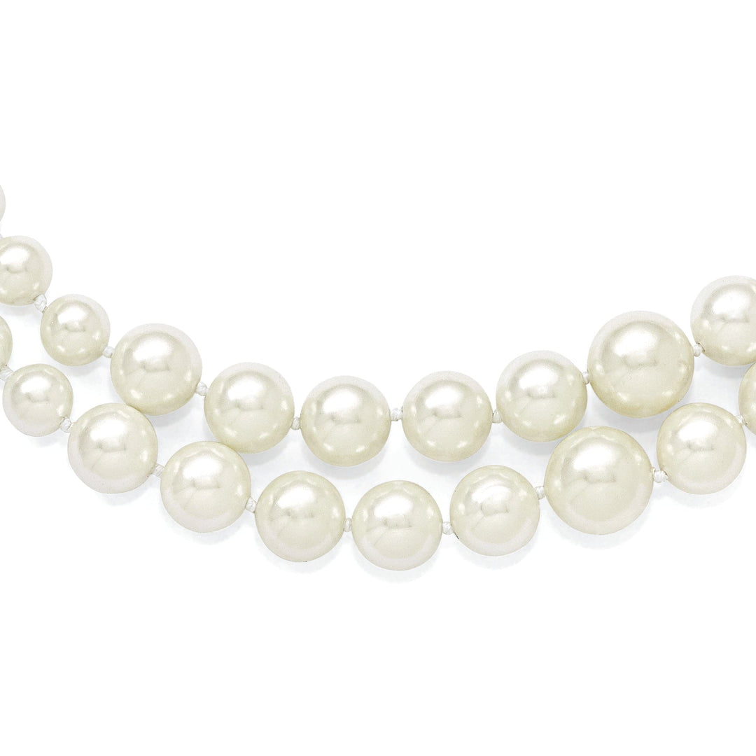 Majestik Shell Pearls Necklaces Majestik White Pearl Necklace