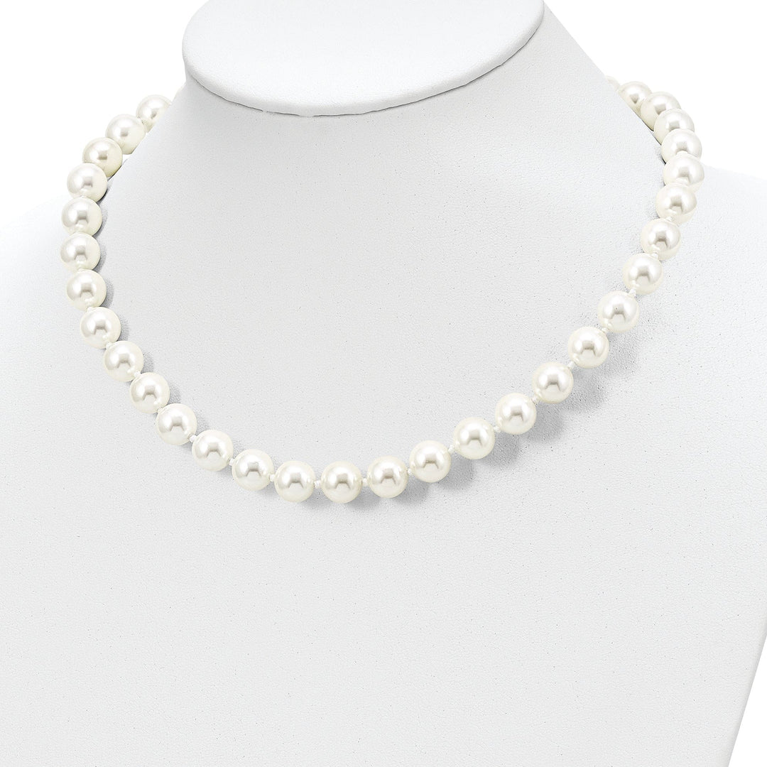 Majestik Shell Pearls Necklaces Majestik White Pearl Necklace