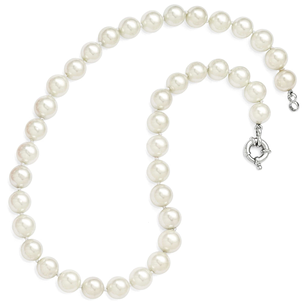 Majestik Shell Pearls Necklaces Majestik White Pearl Necklace