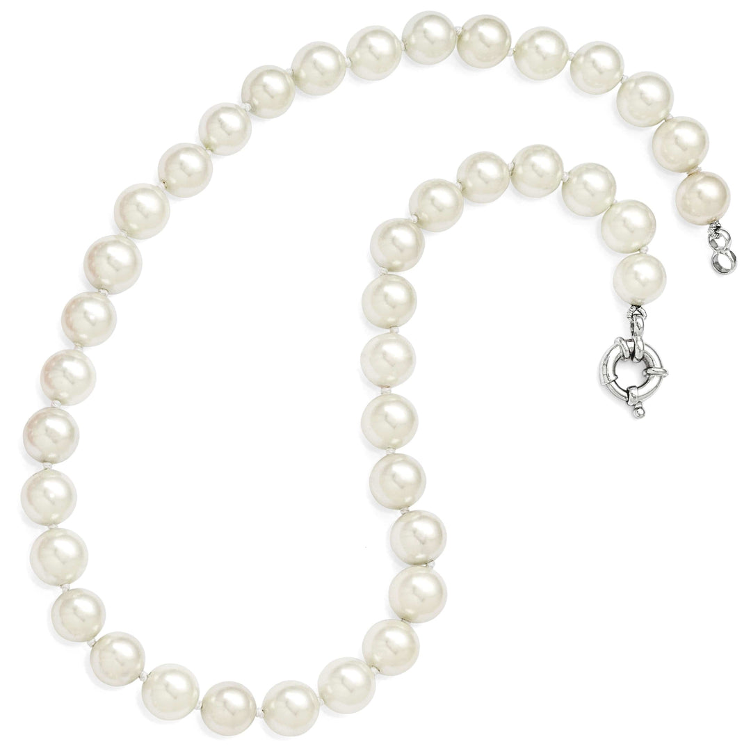 Majestik Shell Pearls Necklaces Majestik White Pearl Necklace