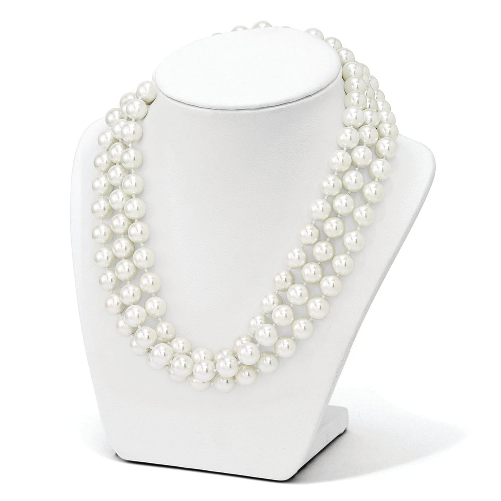 Majestik Shell Pearls Necklaces Majestik White Shell Pearl Necklace