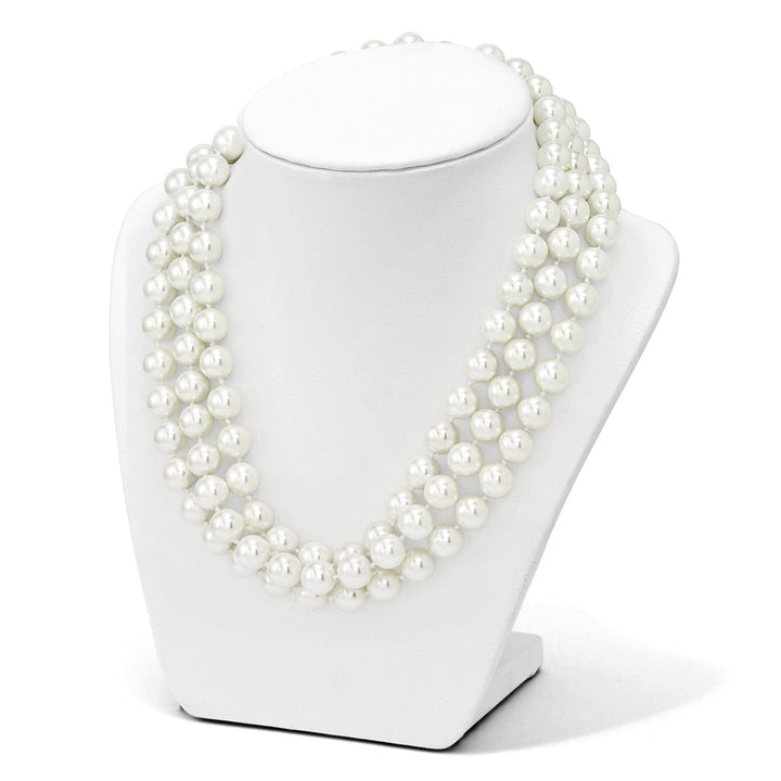 Majestik Shell Pearls Necklaces Majestik White Shell Pearl Necklace