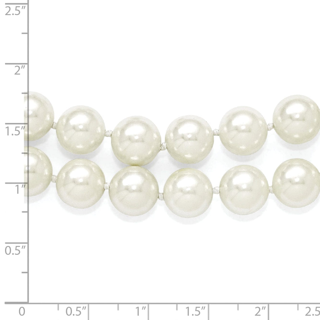Majestik Shell Pearls Necklaces Majestik White Shell Pearl Necklace