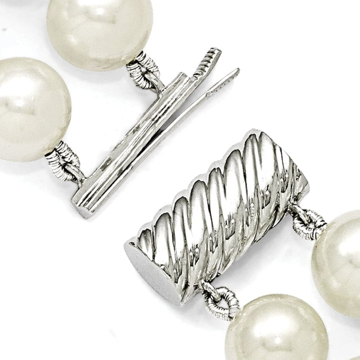 Majestik Shell Pearls Necklaces Majestik White Shell Pearl Necklace