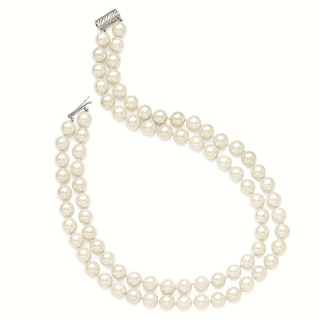 Majestik Shell Pearls Necklaces Majestik White Shell Pearl Necklace