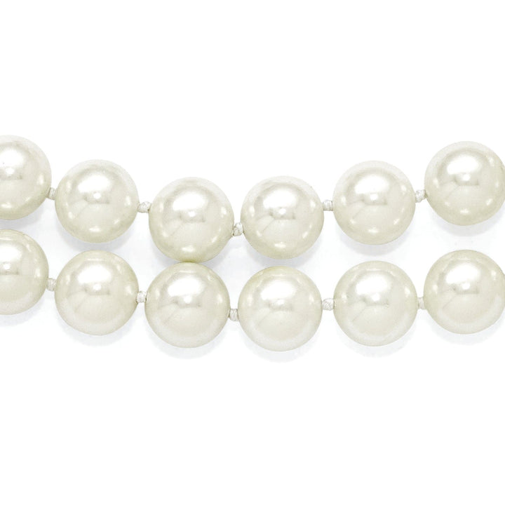 Majestik Shell Pearls Necklaces Majestik White Shell Pearl Necklace