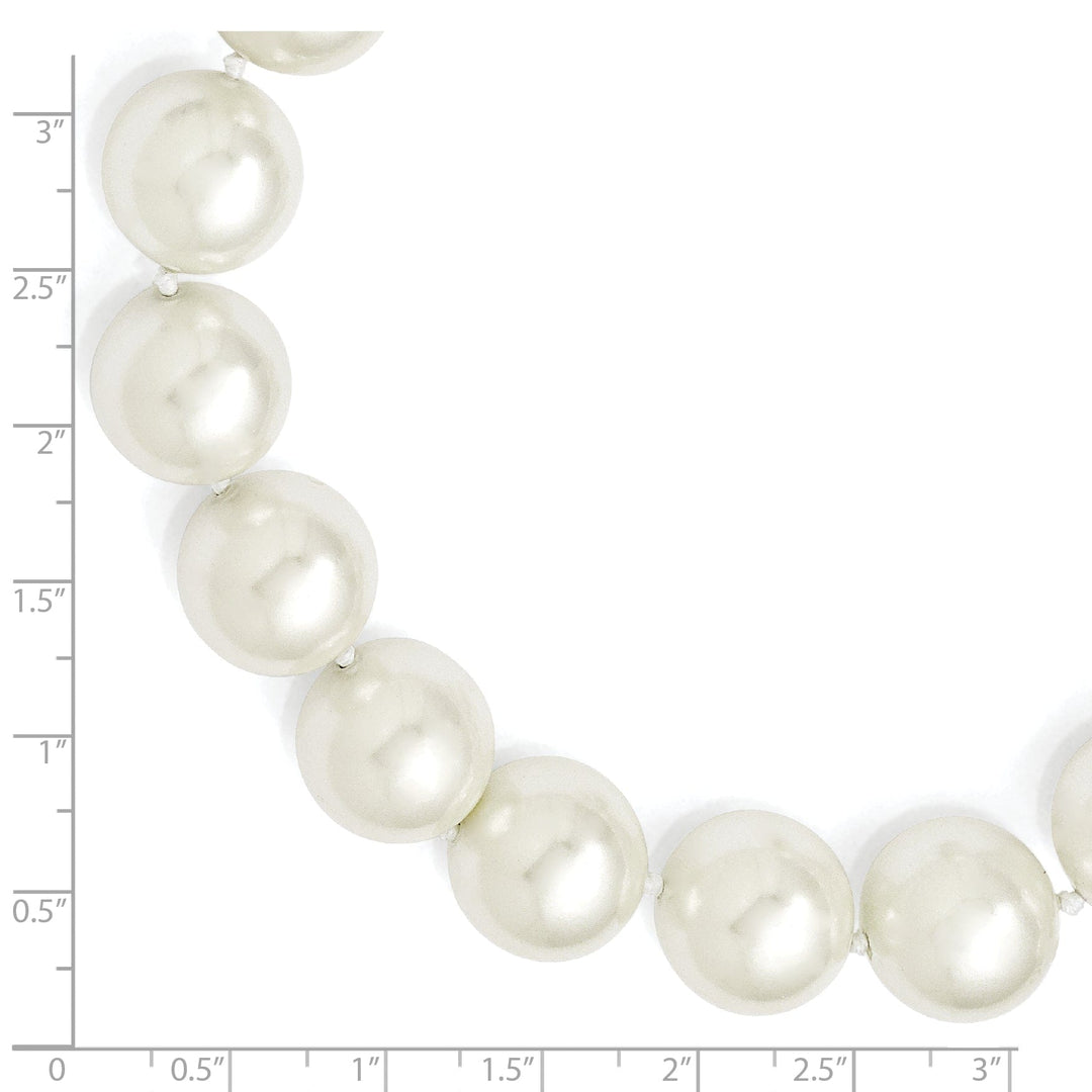 Majestik Shell Pearls Necklaces Majestik White Shell Pearl Necklace