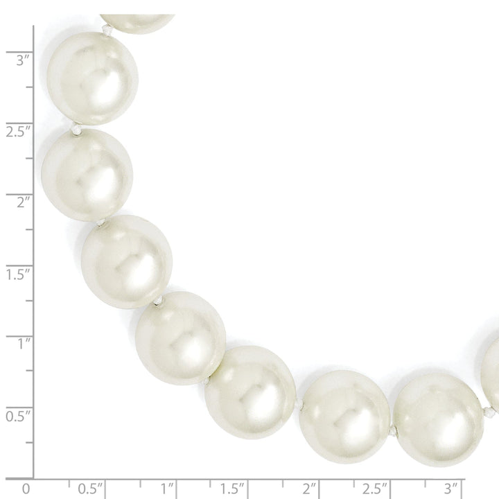 Majestik Shell Pearls Necklaces Majestik White Shell Pearl Necklace