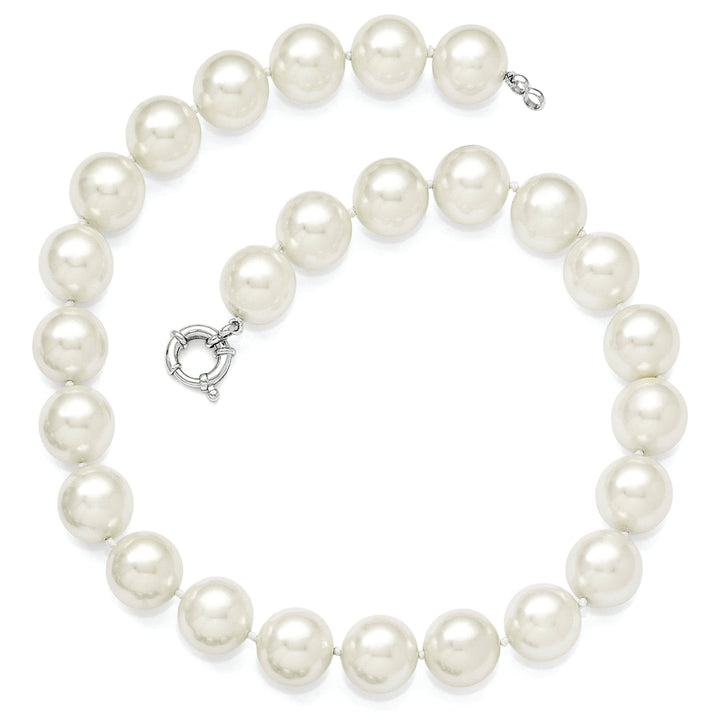 Majestik Shell Pearls Necklaces Majestik White Shell Pearl Necklace