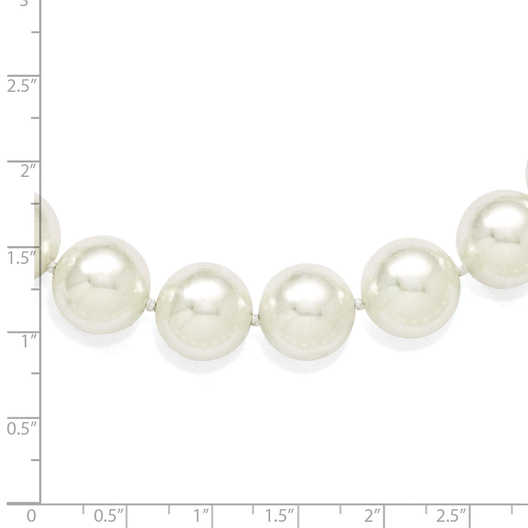 Majestik Shell Pearls Necklaces Majestik White Shell Pearl Necklace