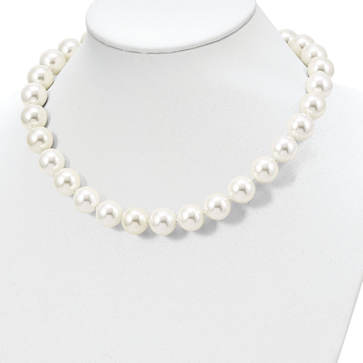 Majestik Shell Pearls Necklaces Majestik White Shell Pearl Necklace