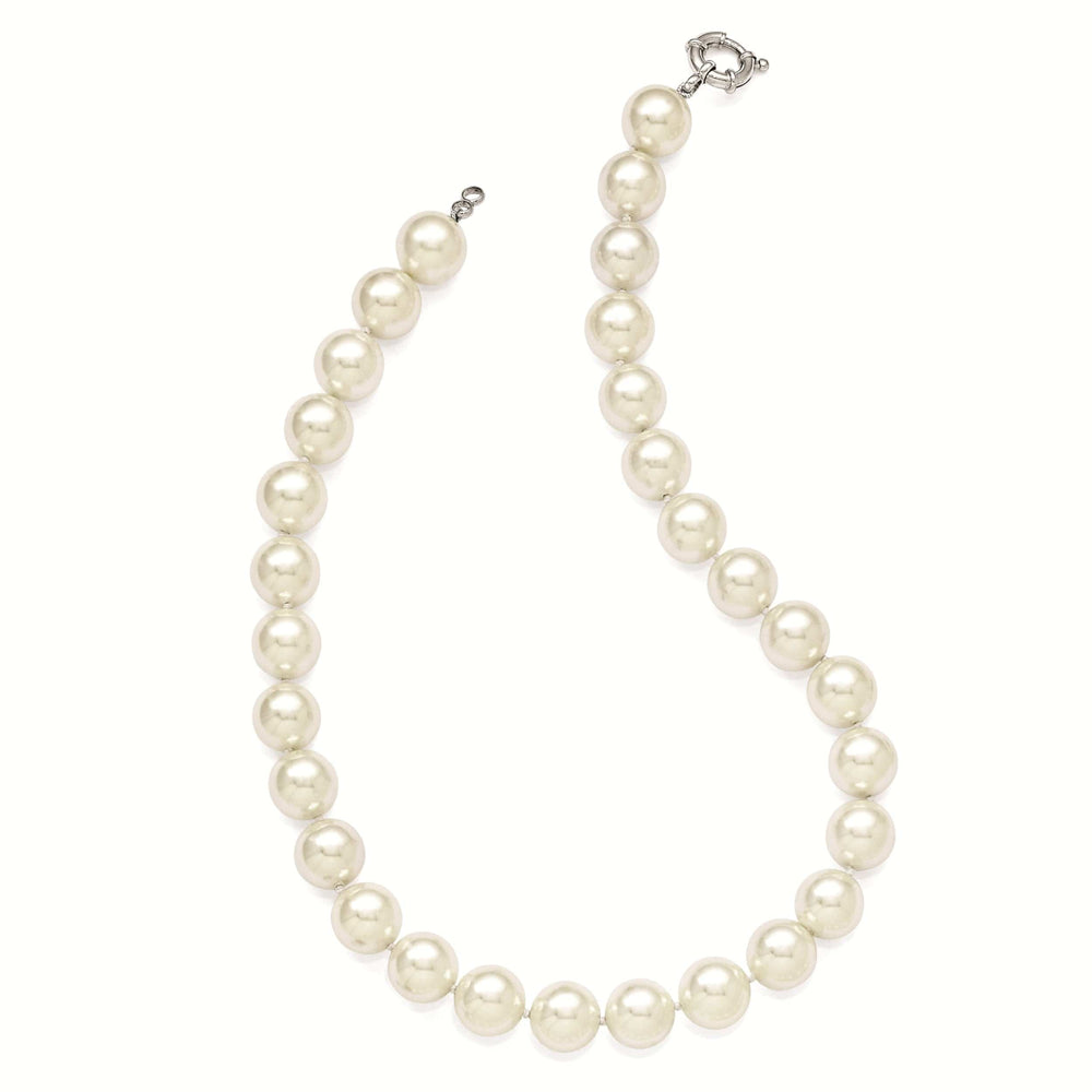 Majestik Shell Pearls Necklaces Majestik White Shell Pearl Necklace