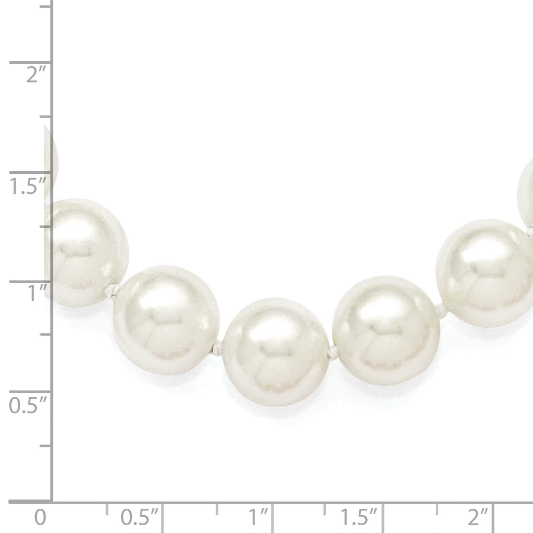 Majestik Shell Pearls Necklaces Majestik White Shell Pearl Necklace