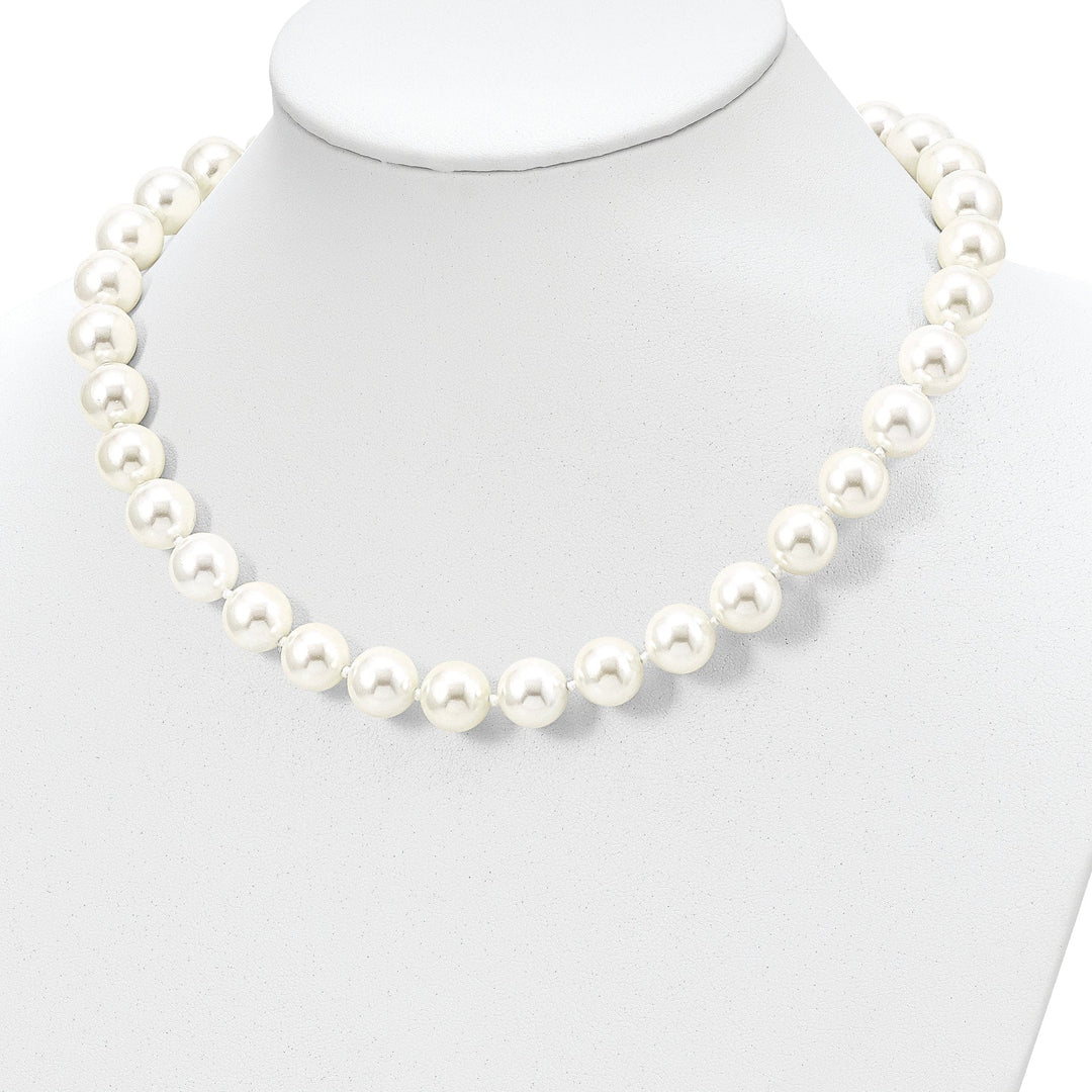 Majestik Shell Pearls Necklaces Majestik White Shell Pearl Necklace