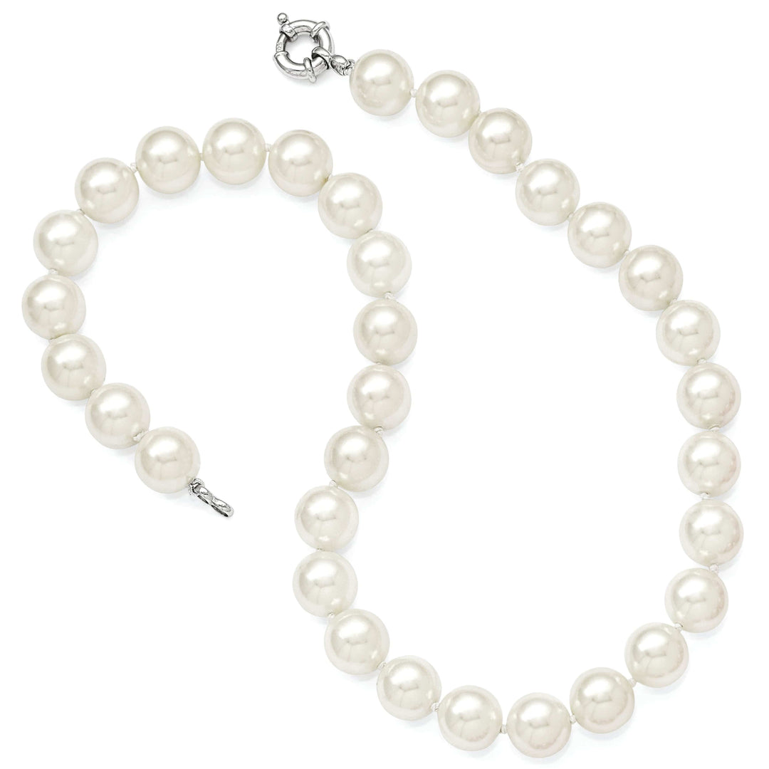 Majestik Shell Pearls Necklaces Majestik White Shell Pearl Necklace