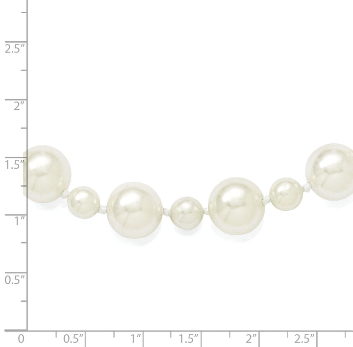 Majestik Shell Pearls Necklaces Majestik White Shell Pearl Slip On Necklace