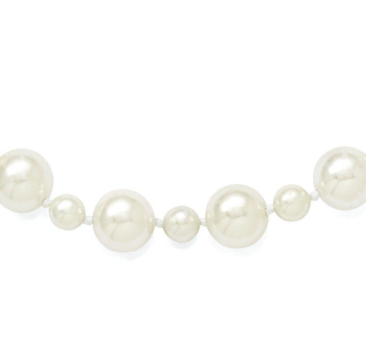 Majestik Shell Pearls Necklaces Majestik White Shell Pearl Slip On Necklace