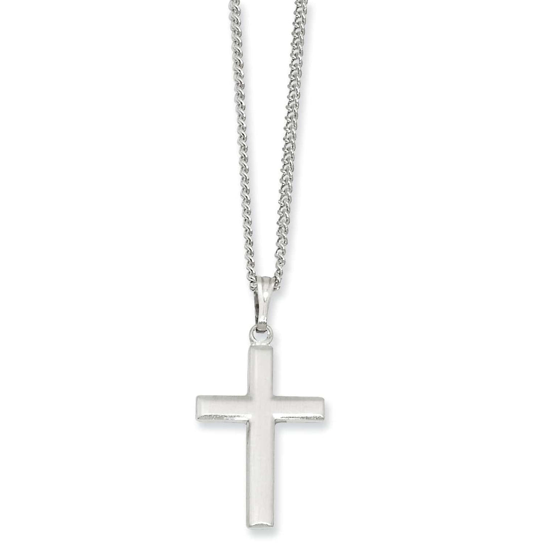 Kelly Waters Necklaces Rhodium Plated Medium Cross Necklace
