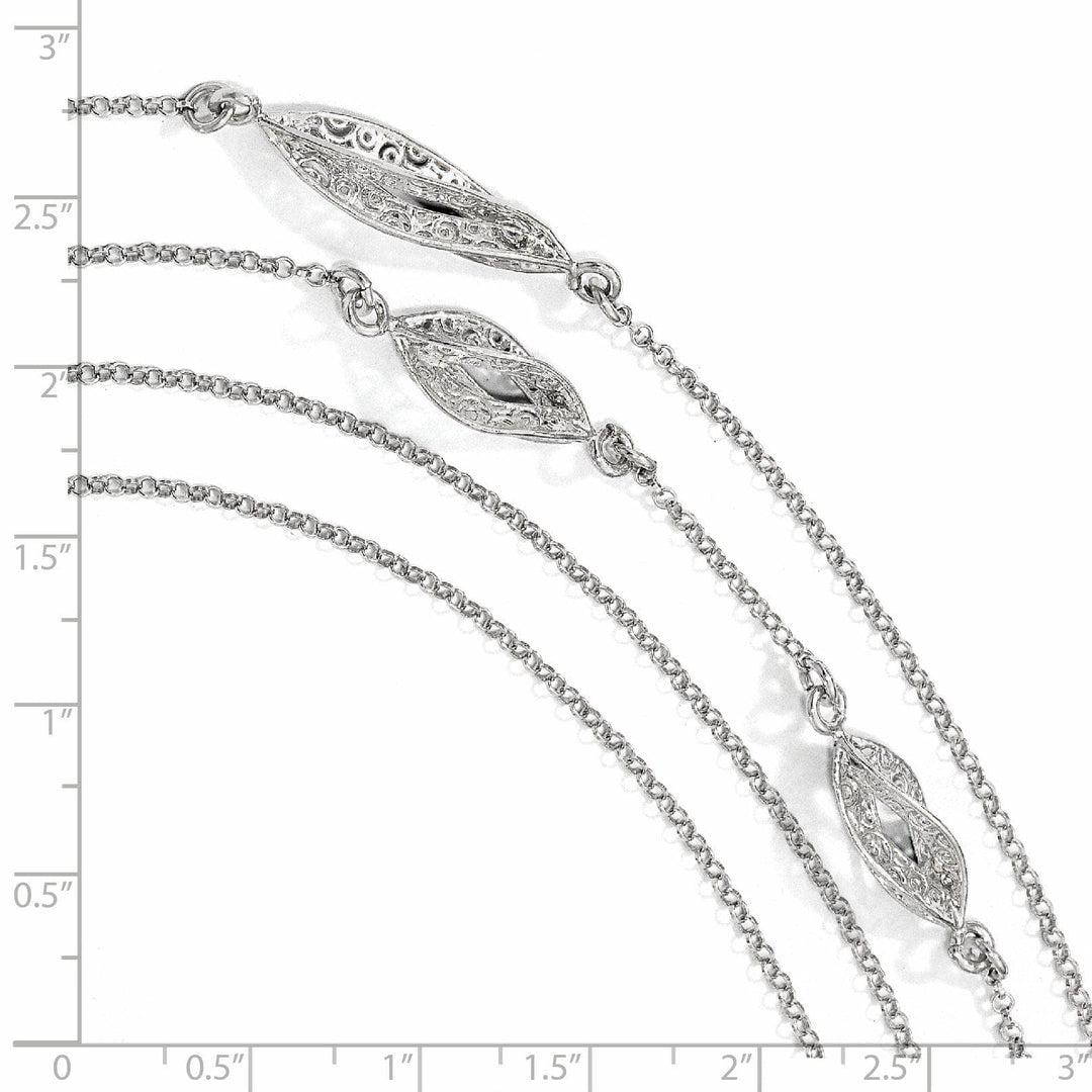 Lovely Rita's Necklaces Silver Filigree Multi-strand Fancy Necklace