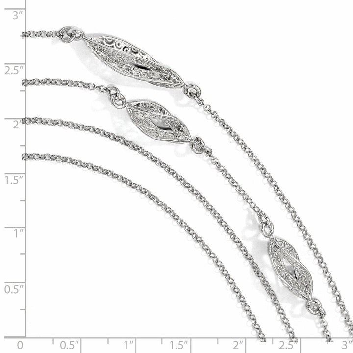 Lovely Rita's Necklaces Silver Filigree Multi-strand Fancy Necklace