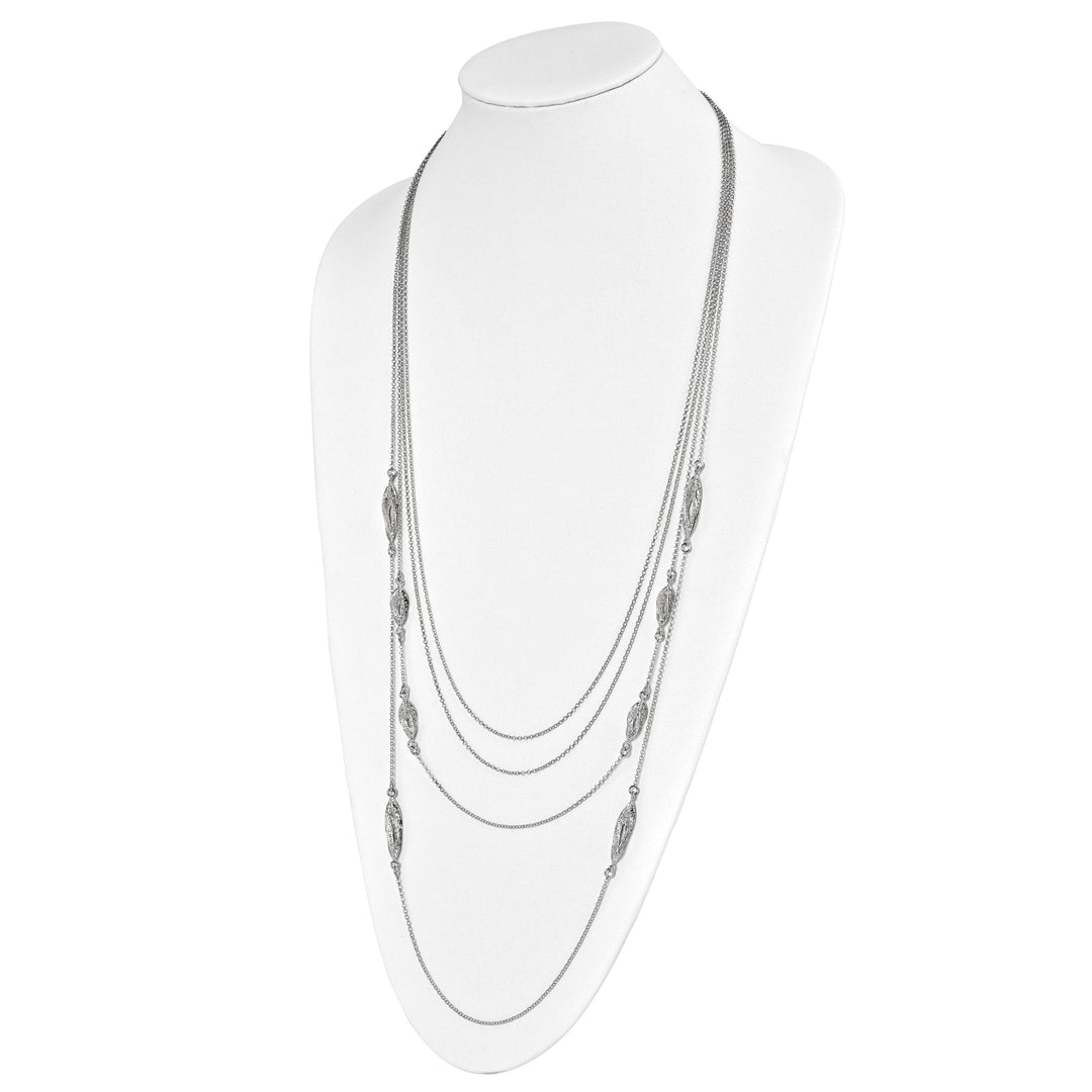 Lovely Rita's Necklaces Silver Filigree Multi-strand Fancy Necklace