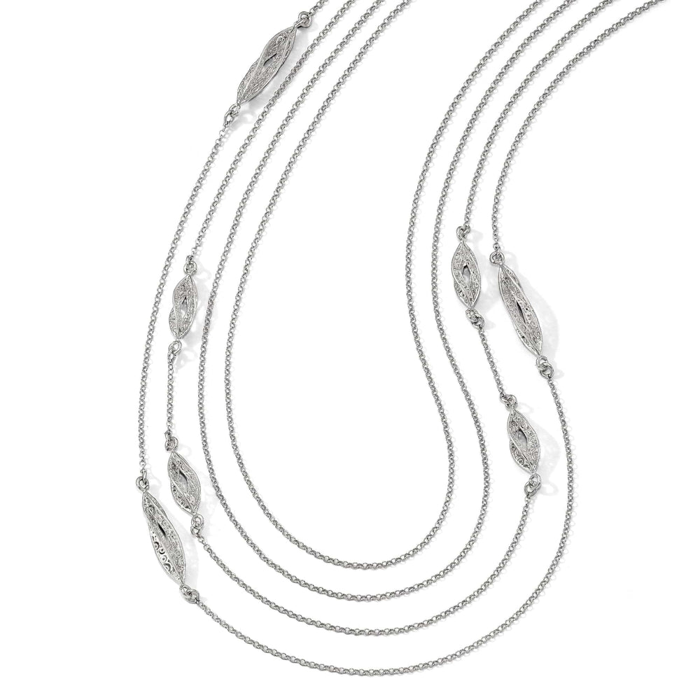Lovely Rita's Necklaces Silver Filigree Multi-strand Fancy Necklace