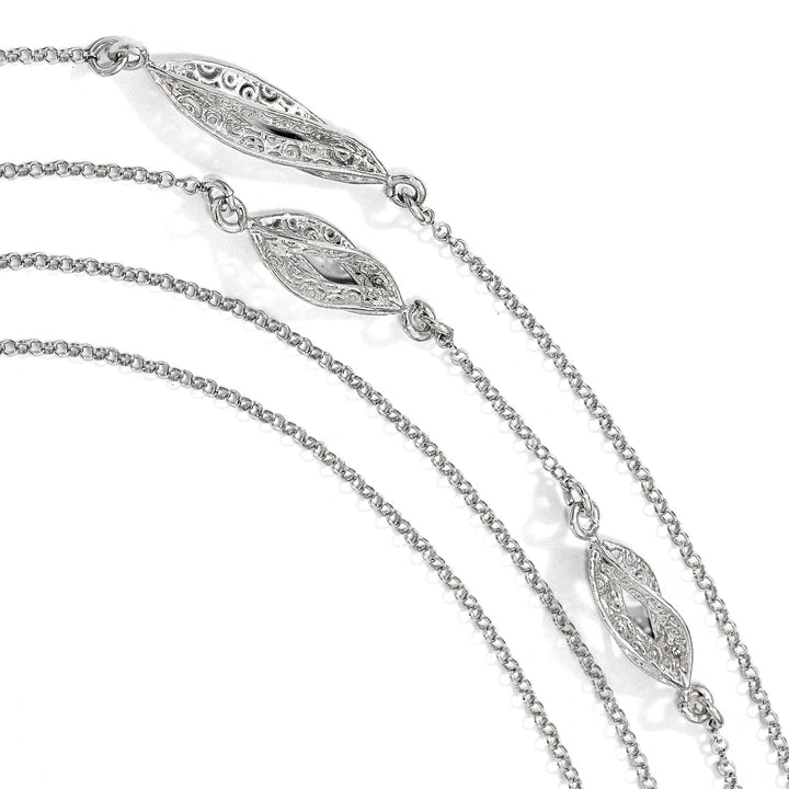 Lovely Rita's Necklaces Silver Filigree Multi-strand Fancy Necklace