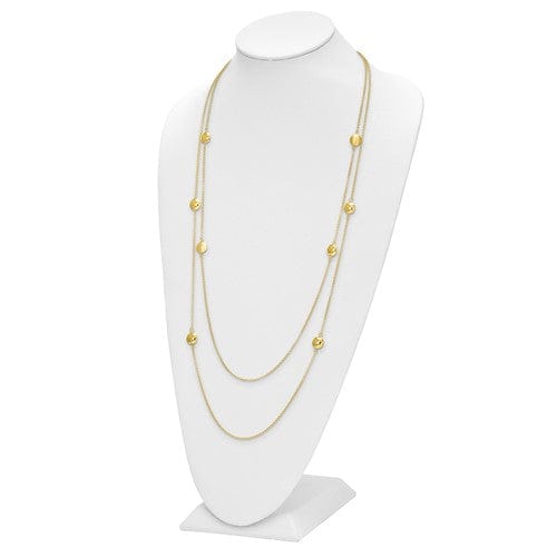 Lovely Rita's Necklaces Silver Gold-tone Polished Textured Necklace