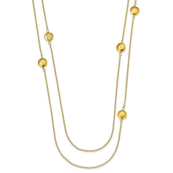 Lovely Rita's Necklaces Silver Gold-tone Polished Textured Necklace