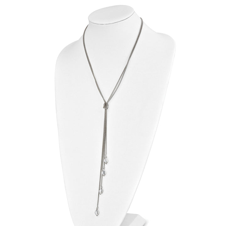 Lovely Rita's Necklaces Silver Multi-strand Bead Dangle Knot Necklace