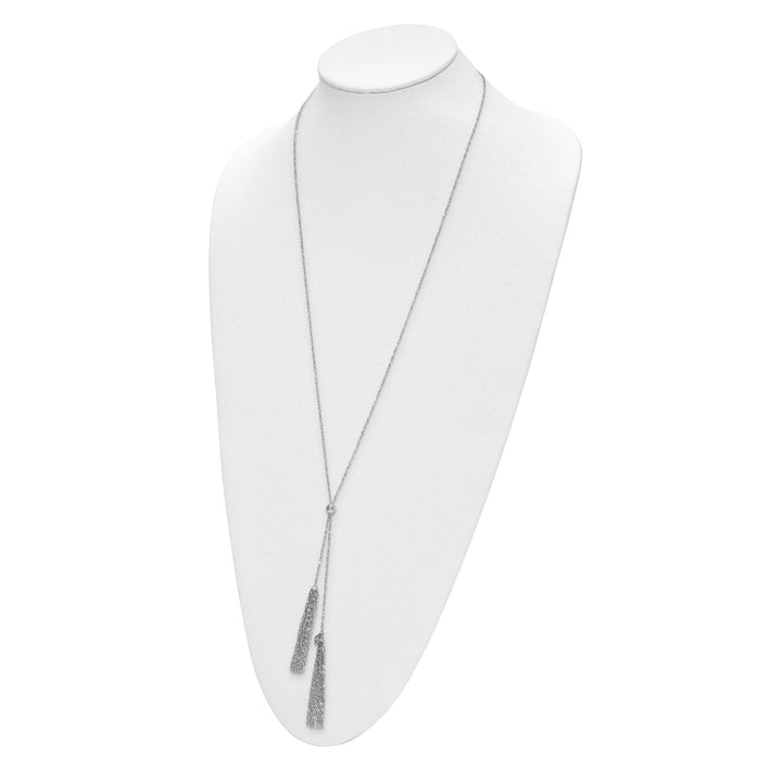 Lovely Rita's Necklaces Silver Polished Adjustable Tassle Necklace