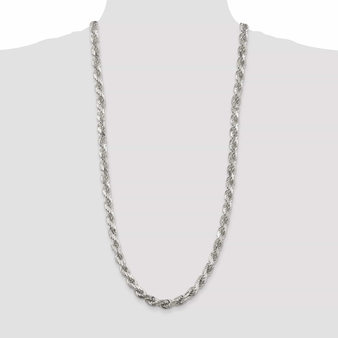 Lovely Rita's Necklaces Silver Polished D.C 8.00-mm Solid Rope Chain