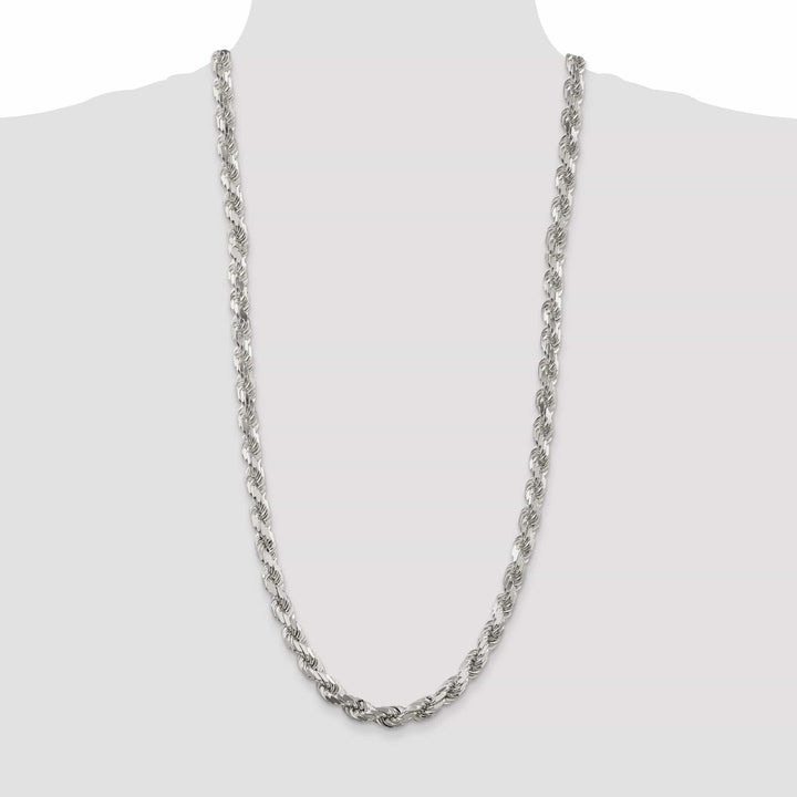 Lovely Rita's Necklaces Silver Polished D.C 8.00-mm Solid Rope Chain