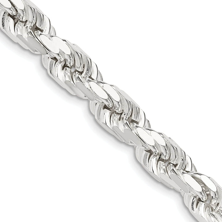 Lovely Rita's Necklaces Silver Polished D.C 8.00-mm Solid Rope Chain