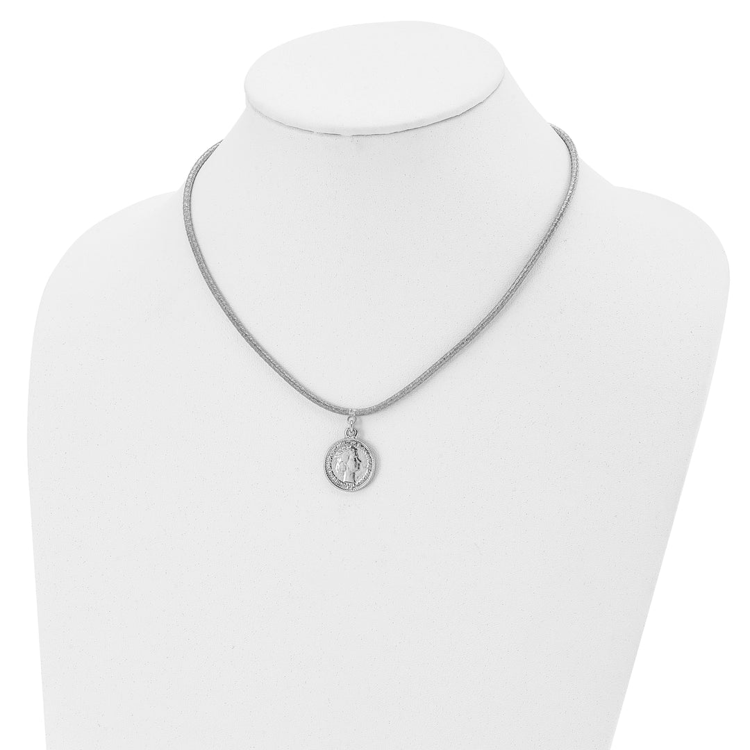 Lovely Rita's Necklaces Silver Polished Elizabeth II Medal Necklace