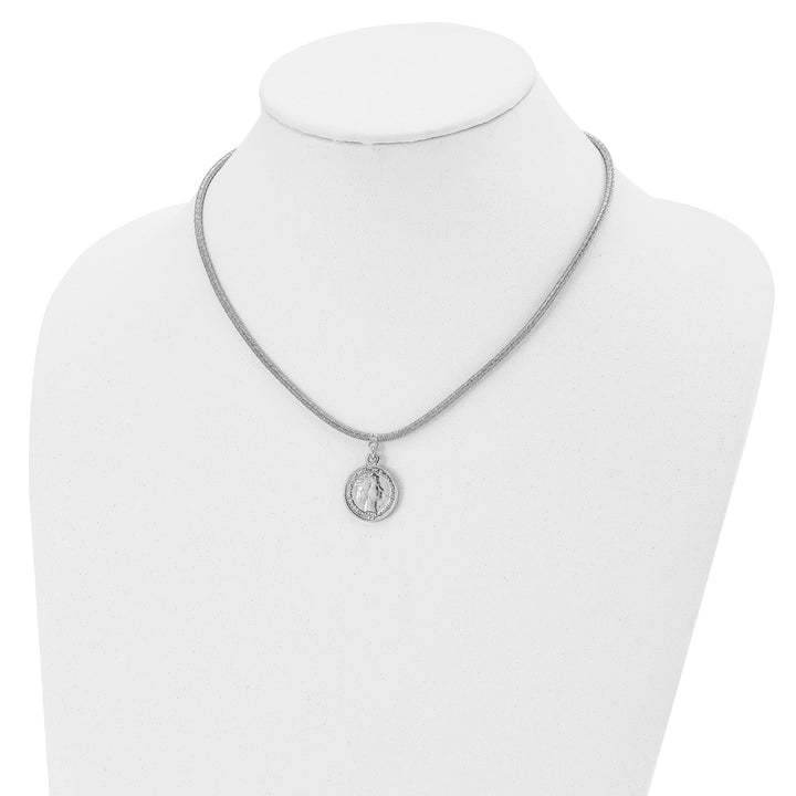 Lovely Rita's Necklaces Silver Polished Elizabeth II Medal Necklace