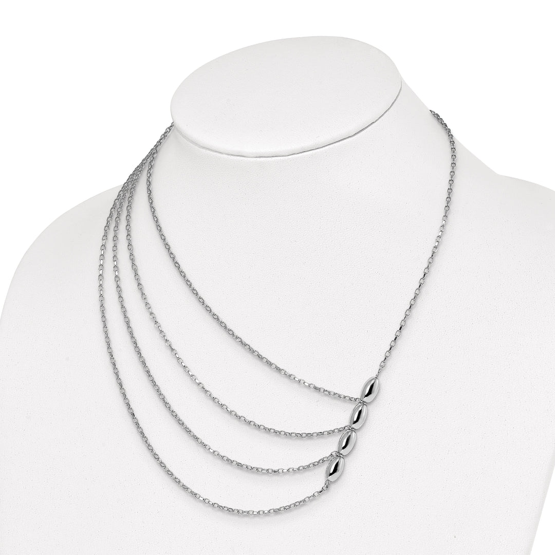 Lovely Rita's Necklaces Silver Rhodium Polished MultiStrand Necklace