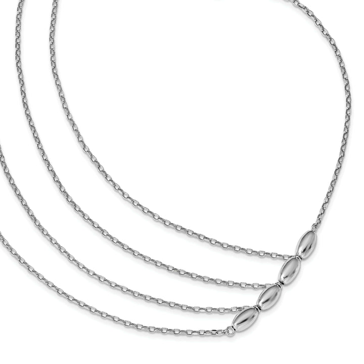 Lovely Rita's Necklaces Silver Rhodium Polished MultiStrand Necklace