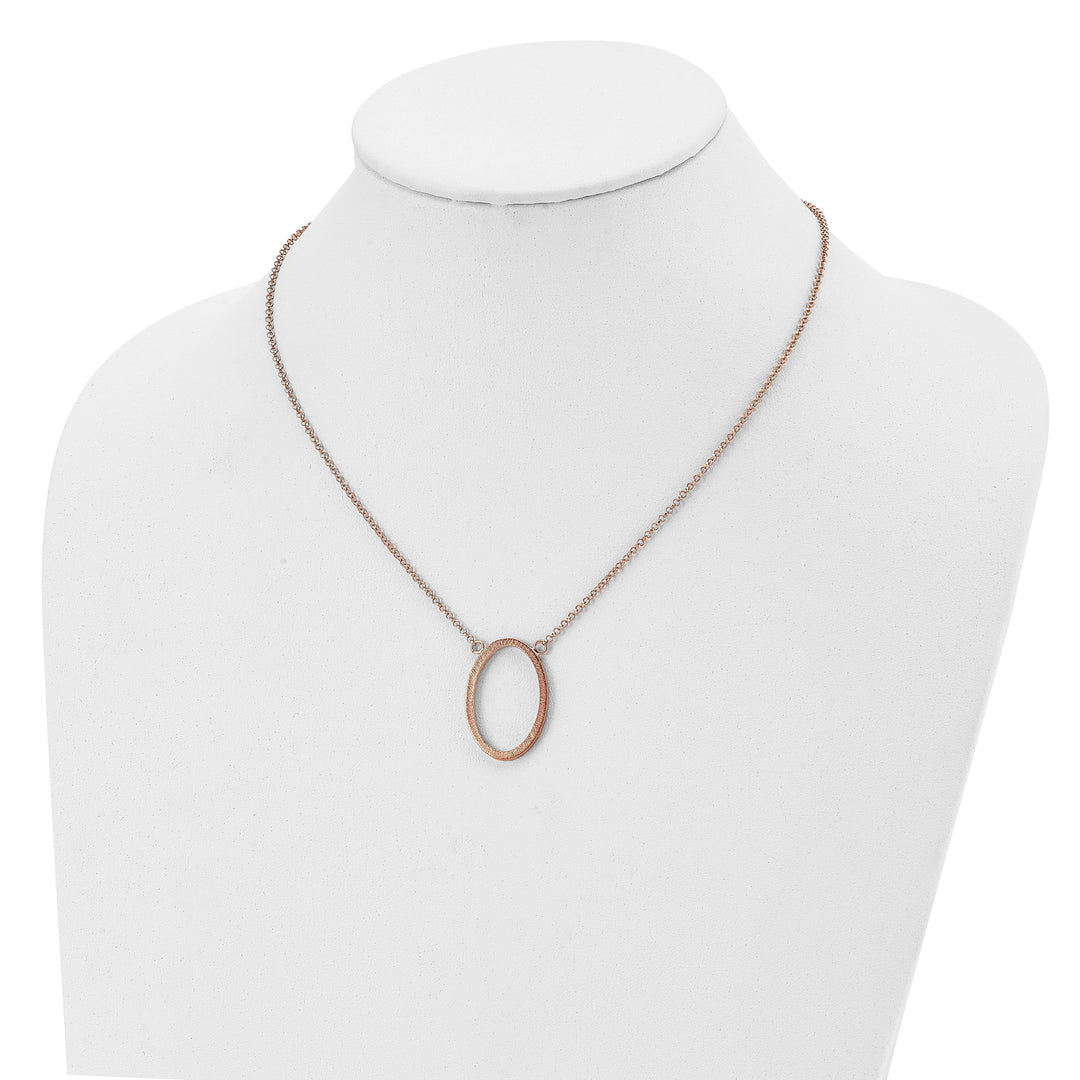 Lovely Rita's Necklaces Silver Rose Gold-tone Oval Necklace