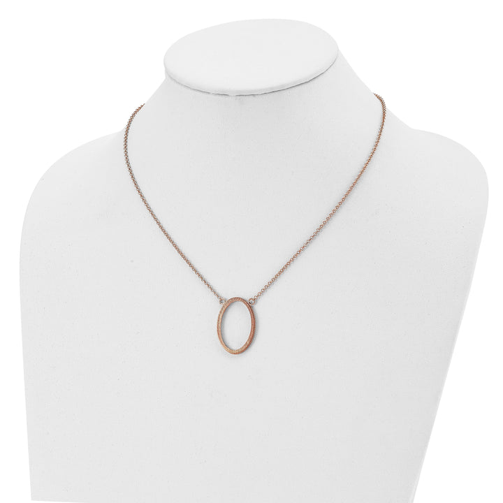 Lovely Rita's Necklaces Silver Rose Gold-tone Oval Necklace