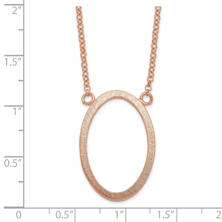Lovely Rita's Necklaces Silver Rose Gold-tone Oval Necklace