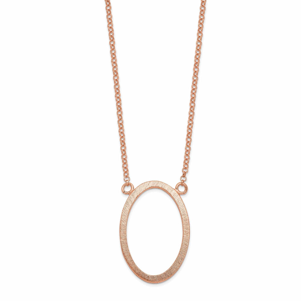 Lovely Rita's Necklaces Silver Rose Gold-tone Oval Necklace