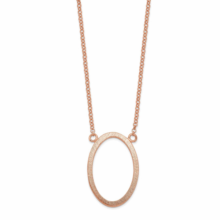 Lovely Rita's Necklaces Silver Rose Gold-tone Oval Necklace