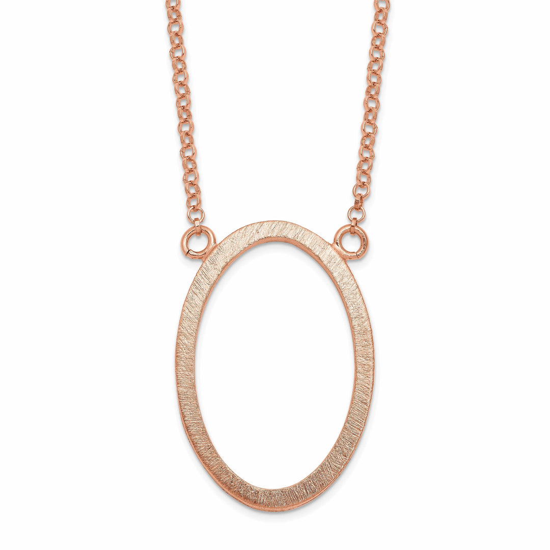 Lovely Rita's Necklaces Silver Rose Gold-tone Oval Necklace