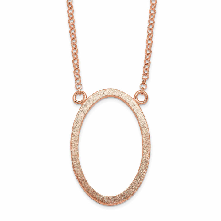 Lovely Rita's Necklaces Silver Rose Gold-tone Oval Necklace