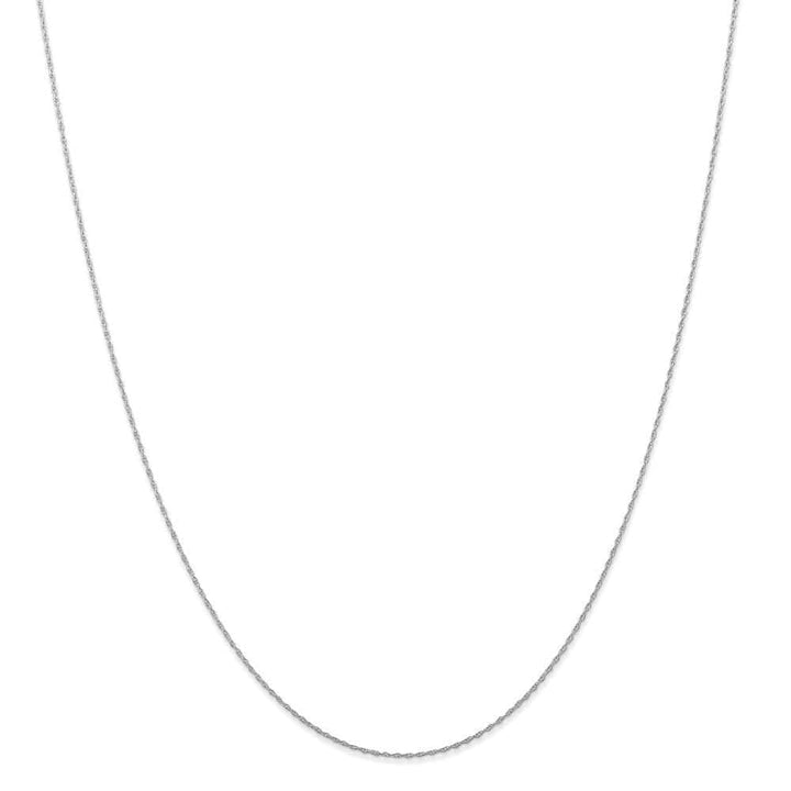 Lovely Rita's Necklaces Size 13 14K White Gold 0.50mm Carded Cable Rope Chain
