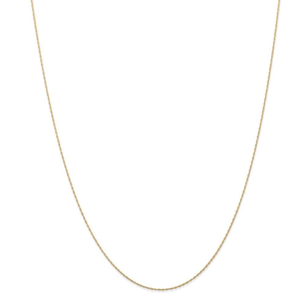 Lovely Rita's Necklaces Size 13 14K Yellow Gold 0.50mm Carded Cable Rope Chain