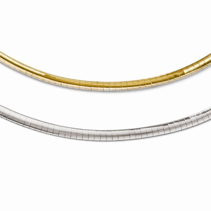 Leslie's Necklaces Size 16 14k Two-tone Supreme Reversible Omega Necklace